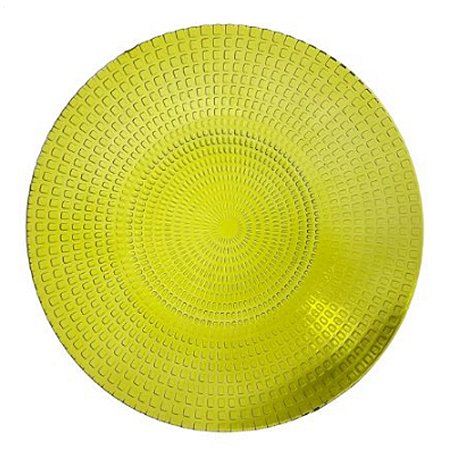Prato Raso Firenze Verde 100% Vidro Temp. 26Cm