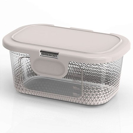 Pote Para Alimentos Com Tampa Fixa 350 Ml Transp. BPa Free