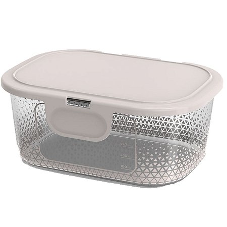 Pote Para Alimentos Com Tampa Fixa 1000 Ml Transp. BPa Free