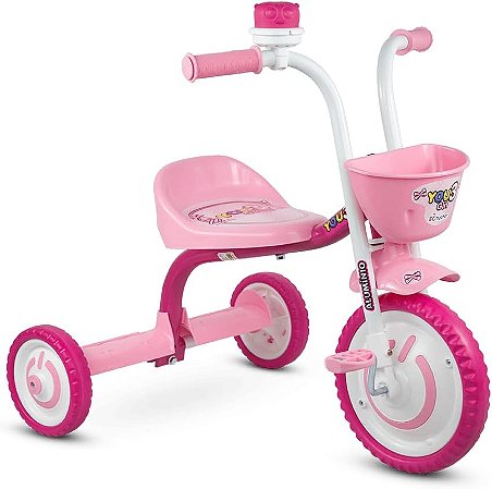 Triciclo Motoca Infantil Menina You Girl Rosa Buzina