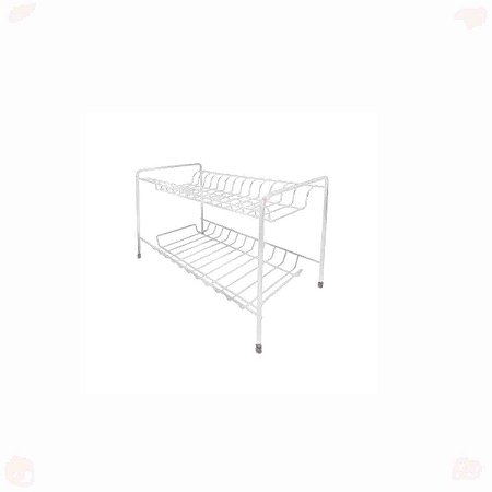 Escorredor de Louças Duplo Pratos e Copos Branco Cozinha