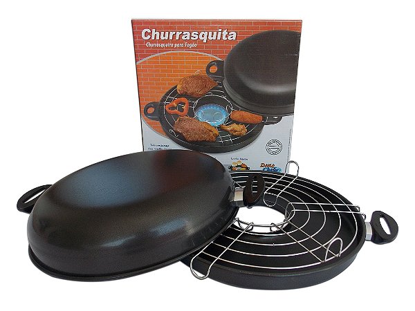 Churrasquita Antiaderente - Churrasqueira para Fogão - Dona Chefa