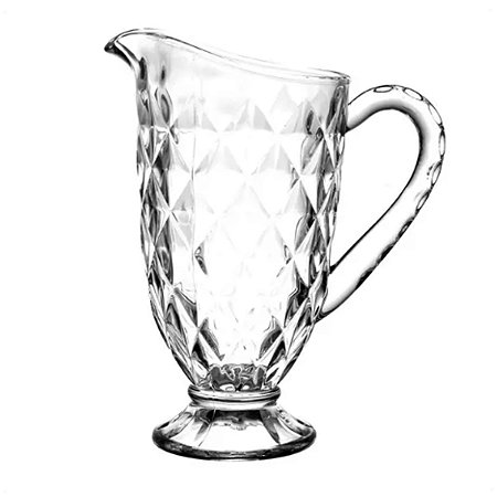 Jarra Vitral Verre Clear 1200ml Vidro Sucos Bebidas 23x21 Cm
