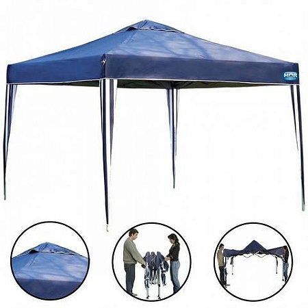 Gazebo X-Flex Oxford com Silvercoating Azul 3m x 3m