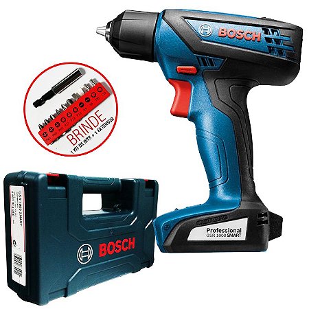 Furadeira/Parafusadeira Bivolt BATERIA GSR 1000 SMART BOSCH