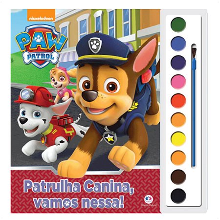 Livro Aquarela Patrulha Canina-Patrulha Canina, vamos nessa!