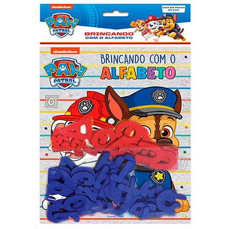 Patrulha Canina -Brincando com o Alfabeto C/ 63 Peças de EVA