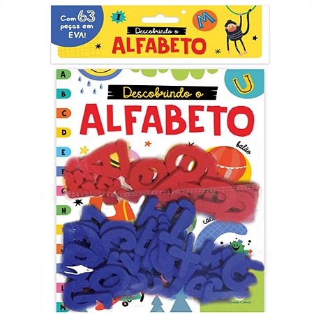 Livro Descobrindo o Alfabeto Com 63 Letras em EVA