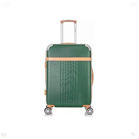 Mala de Viagem Verde Média 23kg Athena Rígida 360° Santino