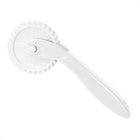 Carretilha Cortadora De Massas Branco Corta e Fecha Ao Mesmo Tempo