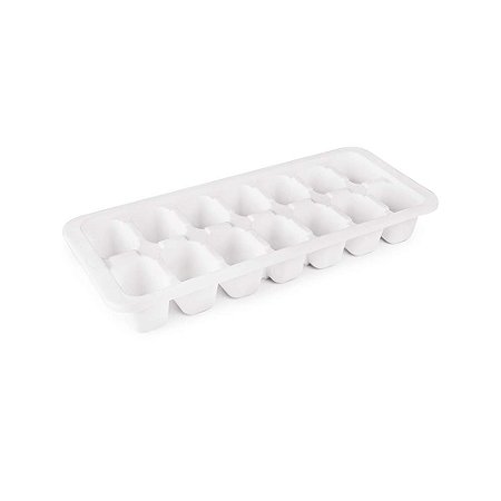 Forma Forminha Para Gelo 26,3x10,8x3,8 Cm Branco