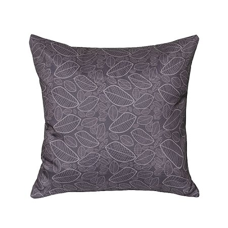 Capa Almofadas Decorativas Sala Folhas Marrom Sem Enchimento