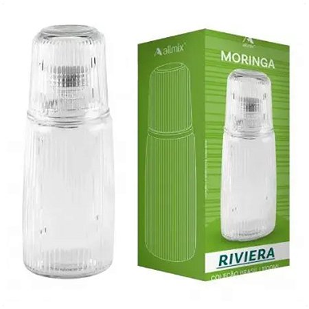 Moringa Com Tampa de Metal e Copo de Vidro Riviera 1100ML