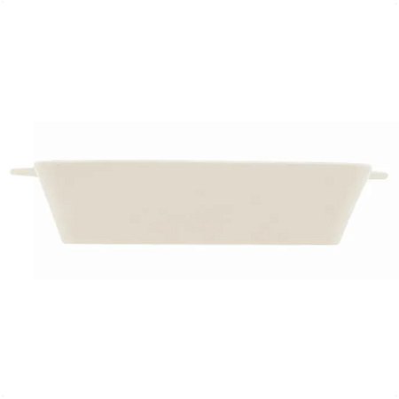 Refratário Porcelana Com Alça Basic Branco 28x5x17cm