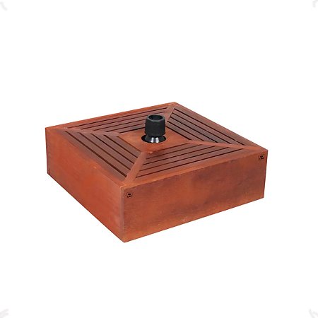 Base Para Ombrellone/Guarda-Sol 20Kg  Revestida em Madeira