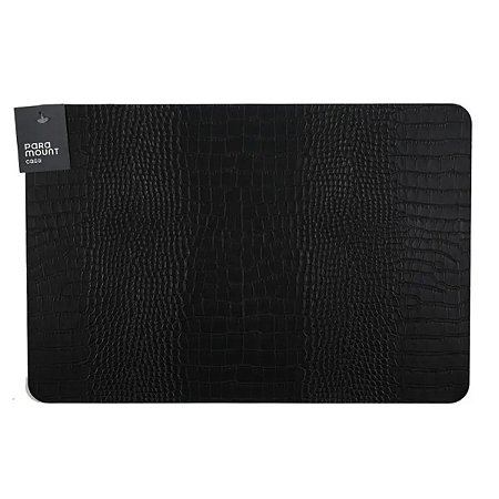 Lugar Americano Resistente Premium Croco 45x30 cm Preto