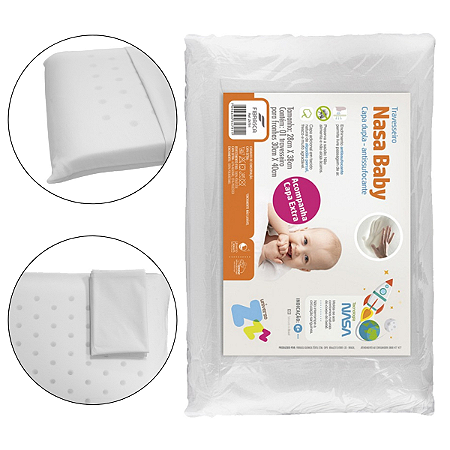 Travesseiro Nasa Baby Capa Dupla Anti-sufocante 30x40