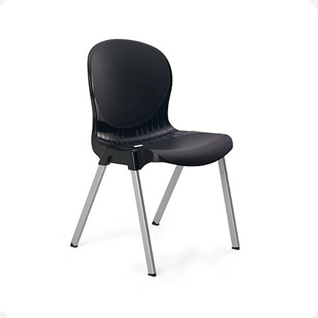 Cadeira Bianca Com Pernas de Alumínio 45x57x72cm Cor Preto