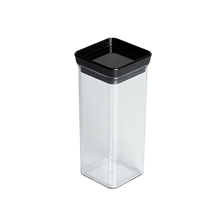 Mini Pote Hermetico Temperos Lumini Quadrado Black 340 ML 2055 Paramount