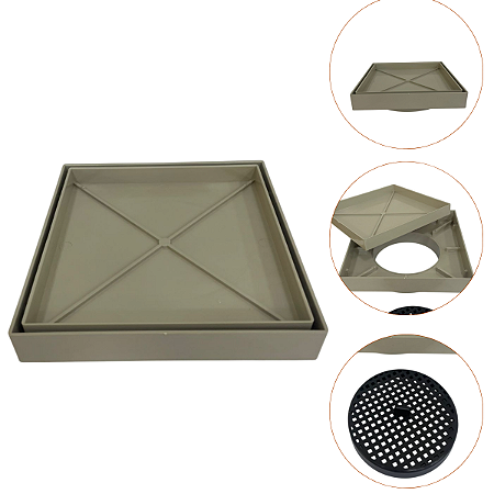 Ralo Inteligente 15x15 Oculto Piso/ Porcelanato Cor Bege