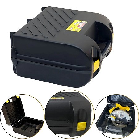 Caixa de Ferramentas Plástica São Bernardo CF-46 Preta/Amarela com Alça
