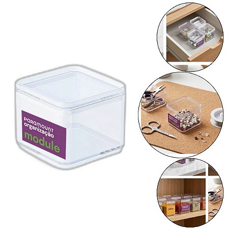 Organizador Acrílico Para Mesa De Escritório Papelaria 6x8cm