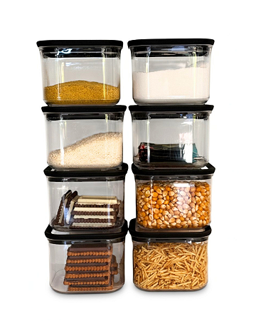 Kit 8 Pote Hermético Acrílico Organizador Geladeira Freezer