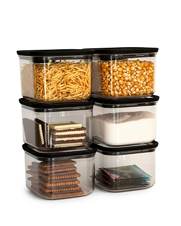 Kit 6 Potes Geladeira Freezer Microondas Hermético Acrílico