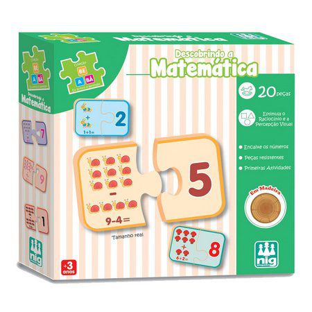 Brinquedo Educativo Infantil Descobrindo Matemática 20 Peças
