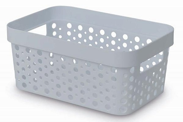 Cesto Caixa Organizadora Rattan C/ Tampa 4,5 L Branco Ref 511 USUAL