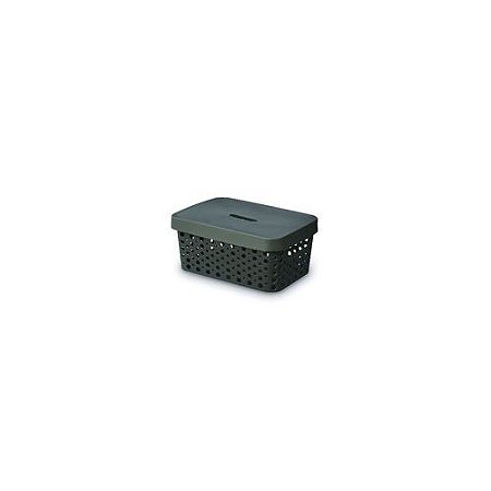 Caixa Organizadora Rattan C/ Tampa 4,5L Marrom Usual 513