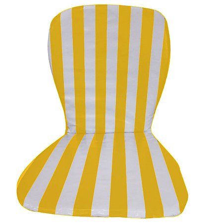 Almofada Cadeira De Praia e Plásticas Impermeável Listrada Amarela
