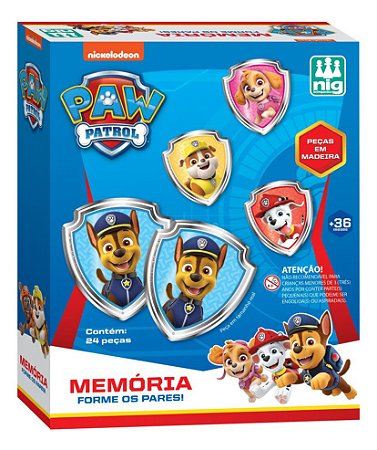 Jogo Infantil Brinquedo Memoria Forme Pares Patrulha Canina