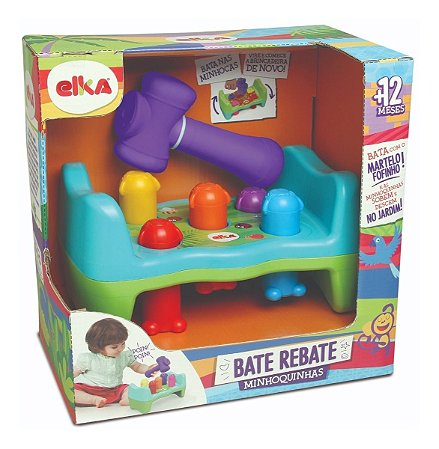 Brinquedo Infantil Educativo Bate ou Rebate Minhoquinha Elka