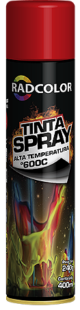 Radnaq Radcolor Tinta Spray Alta Temperatura ( Vermelho )