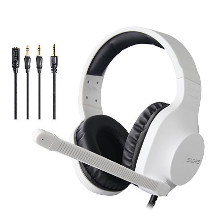 Headset Gamer Sades PS4 PS5 Nintendo Switch Celular Xbox One Pc Spirits Multiplataforma Branco