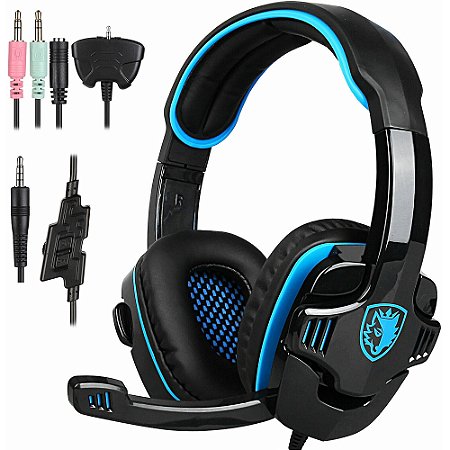 Fone Headset Gamer Sades Sa-708GT Gpower multifuncional XBOX360 ps4 ps5 celular pc xbox s