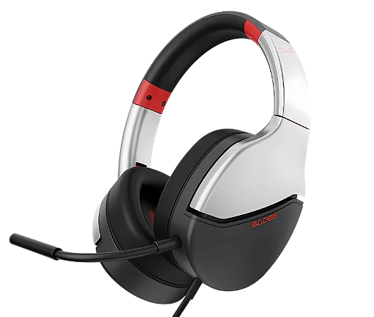 Headset Gamer Sades Spower Multifuncional Celular Pc Xbox Ps4 Ps5 Nintendo Switch Prata