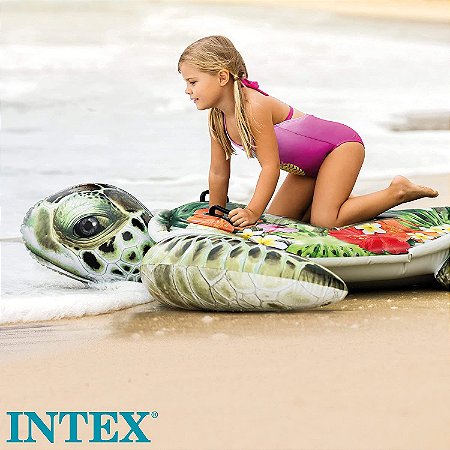 Boia Inflável Tartaruga Marinha Gigante Realista Intex 191cm