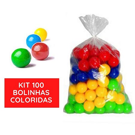 Bolinhas Coloridas para Piscina Kit 100 Unidades
