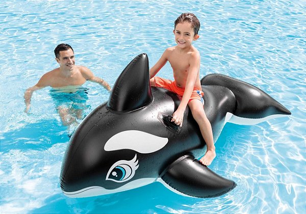 Boia Baleia Orca Infantil Intex 193cm