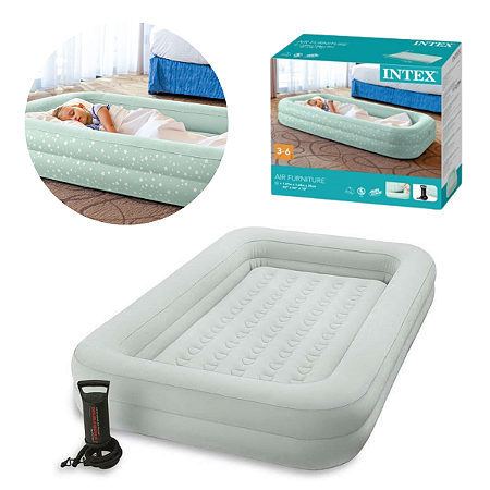 Colchão Inflável Infantil Noite Feliz C/ Bomba Intex 66810