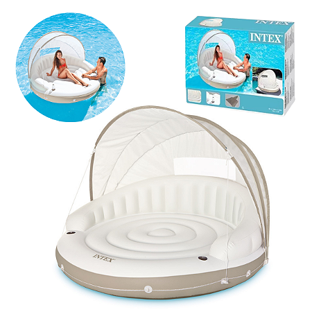 Ilha Inflável Relaxante Spa c/ Cobertura Intex 58292