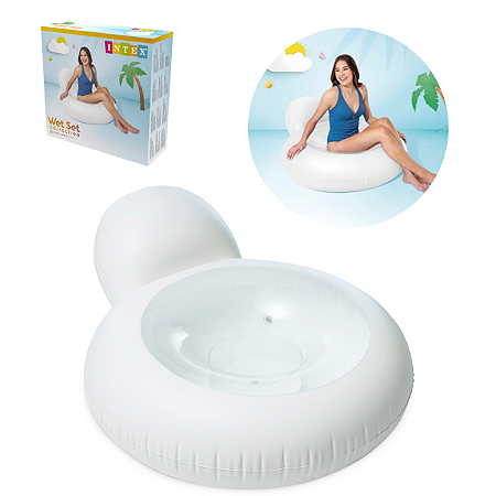 Boia Poltrona Inflável Guarujá Intex 58889 Branco
