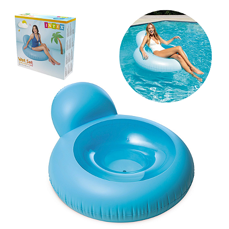 Boia Poltrona Inflável Guarujá Intex 58889 Azul Celeste