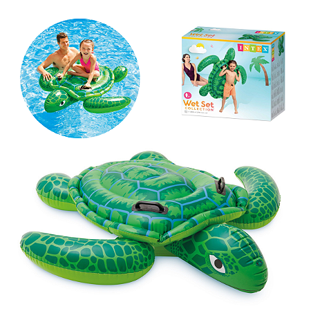Boia Bote Inflável Tartaruga Marinha Verde Intex 57524