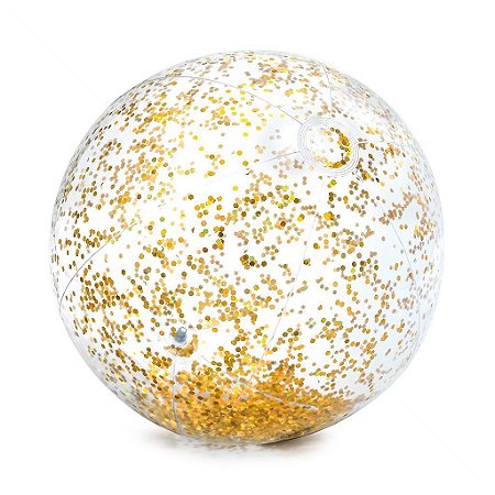 Bola de Praia Transparente com Glitter Intex  Dourado 71cm