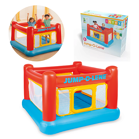 Pula Pula Inflável Infantil Divertido de Luxo Jump-o-lene Intex 48260