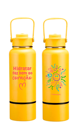 Garrafa ''Hidratar faz bem pro Coração''