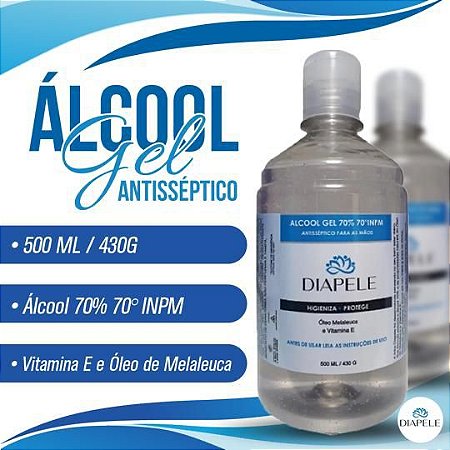 DIAPELE ANTISSÉPTICO PARA AS MÃOS – ALCOOL GEL 70%